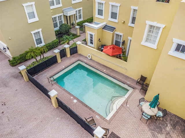 view of pool with a patio area