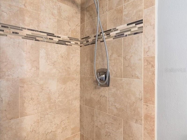 room details with a tile shower