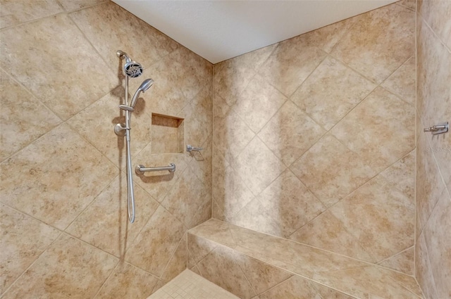 details with tiled shower