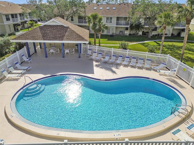 view of pool with a patio