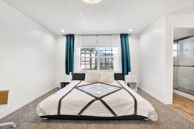 bedroom with a textured ceiling