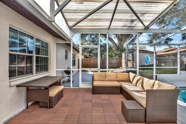 sunroom featuring a healthy amount of sunlight