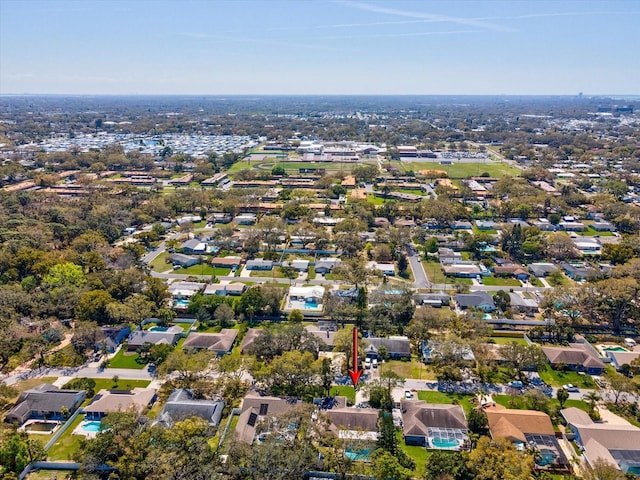 aerial view featuring a residential view