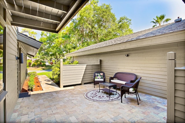 view of patio with outdoor lounge area