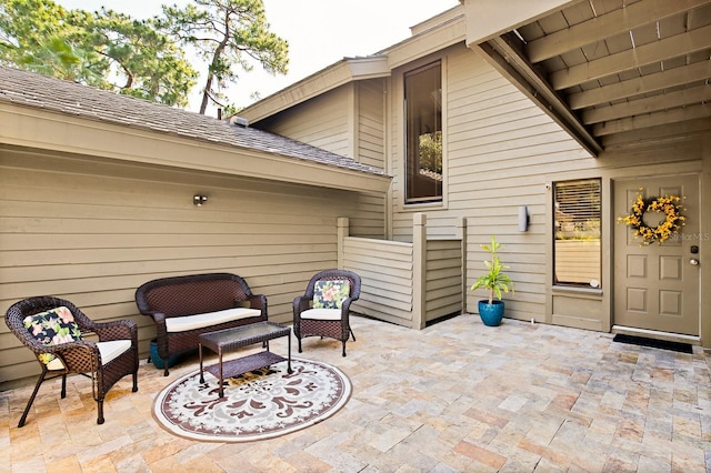 view of patio / terrace featuring an outdoor hangout area