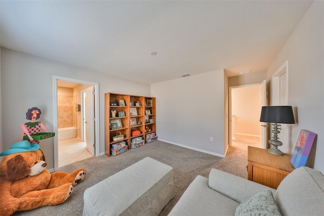 view of carpeted living room