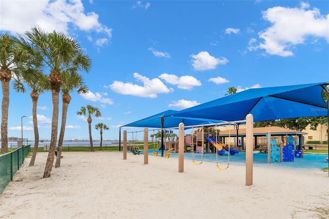 view of jungle gym