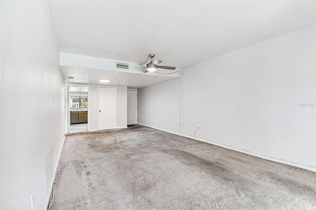 880 S Village Lake Dr N Unit 106, Saint Petersburg, FL 33716 - spare room featuring ceiling fan, carpet floors, and sink