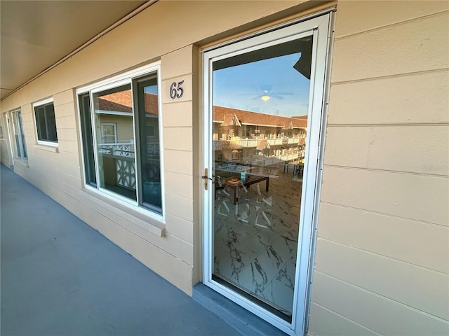 view of doorway to property