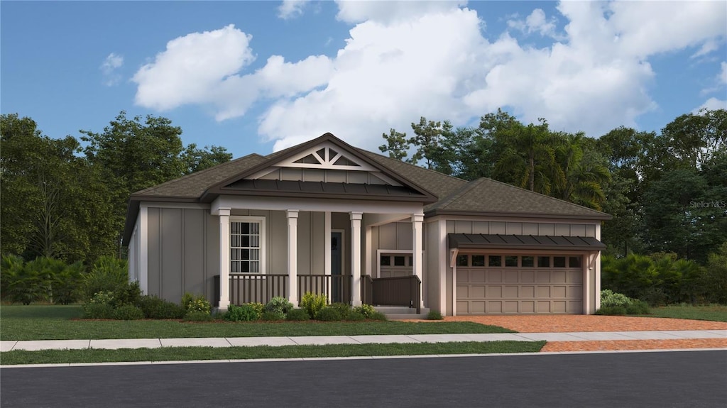 view of front of house with covered porch