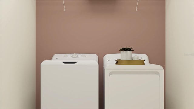 laundry area featuring washer and dryer