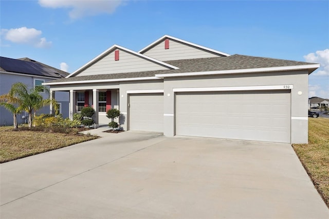 view of front facade with a garage