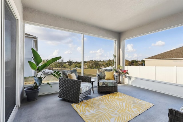 view of sunroom