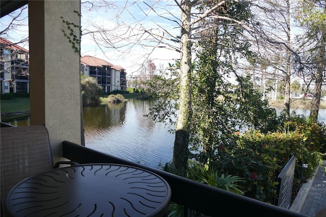 view of water feature