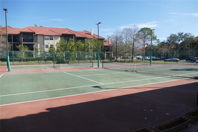 view of tennis court