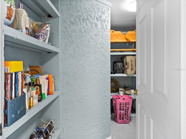 view of storage area