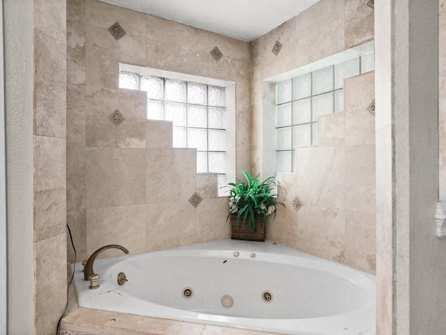 bathroom featuring a jetted tub