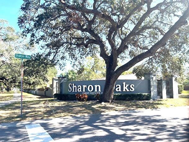 view of community sign