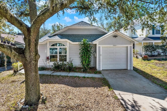 view of front facade with a garage