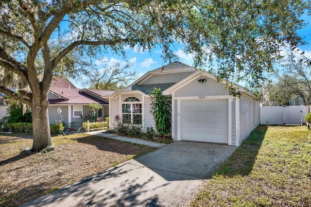 ranch-style house with a garage