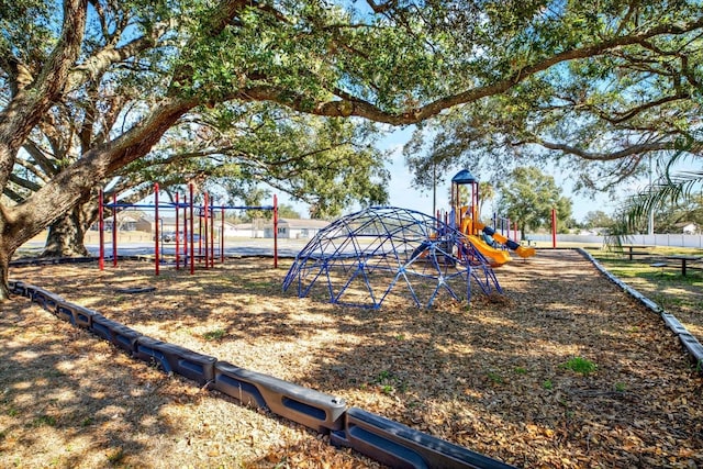 view of jungle gym