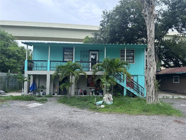 view of coastal inspired home