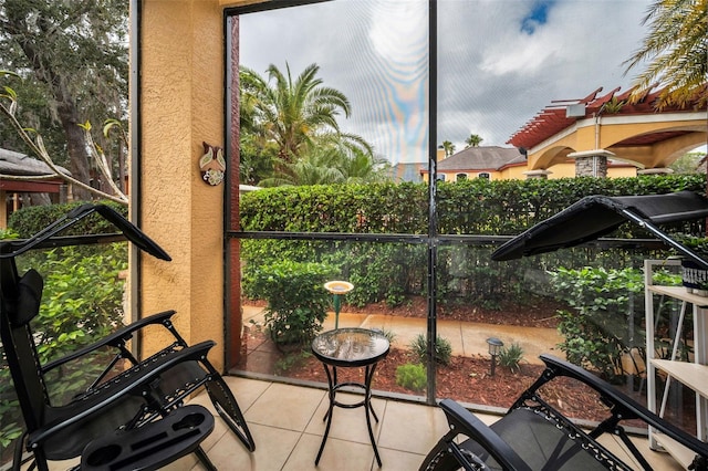 view of sunroom