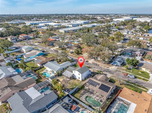 drone / aerial view featuring a residential view