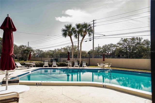 view of pool with a patio area