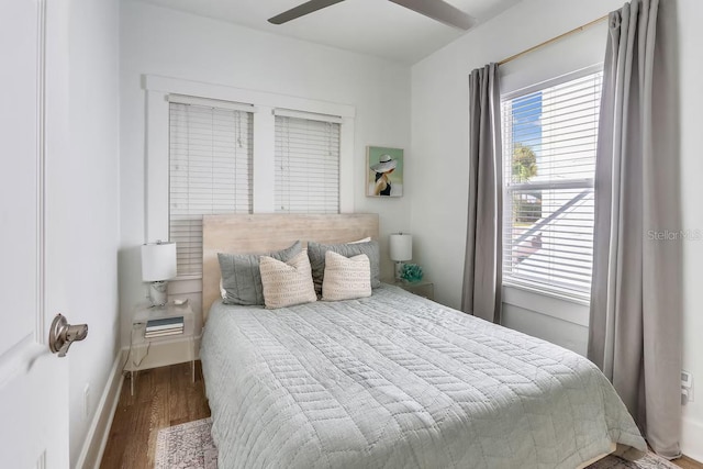 bedroom featuring hardwood / wood-style flooring