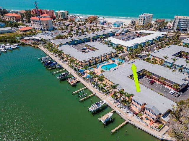 19417 Gulf Blvd Unit B205, Indian Rocks Beach, FL 33785 - aerial view with a water view