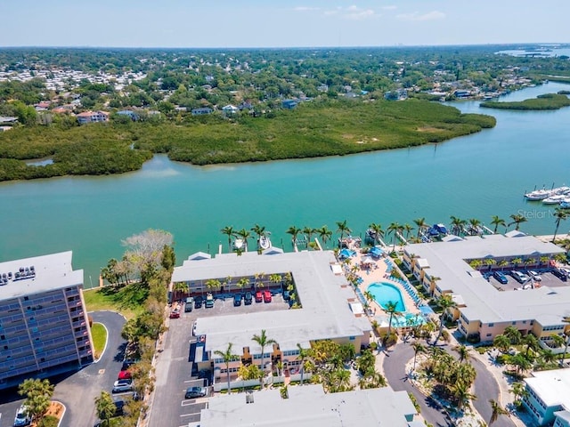 19417 Gulf Blvd Unit B205, Indian Rocks Beach, FL 33785 - birds eye view of property featuring a water view
