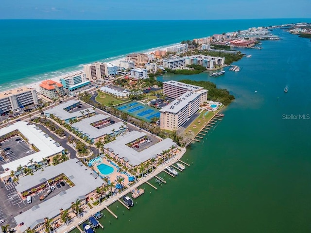 19417 Gulf Blvd Unit B205, Indian Rocks Beach, FL 33785 - bird's eye view with a city view and a water view