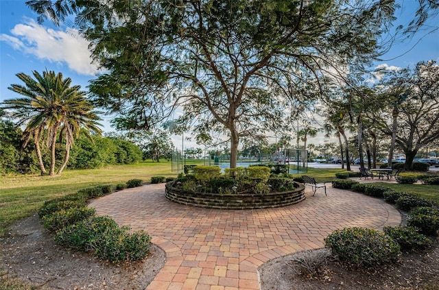 view of home's community featuring a yard