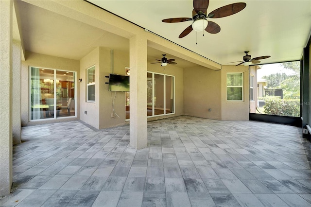 view of patio / terrace with ceiling fan