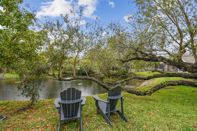 exterior space featuring a water view