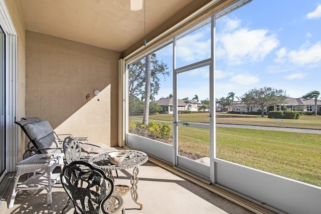 view of sunroom / solarium