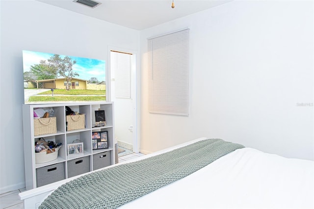 view of tiled bedroom