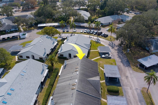 aerial view featuring a residential view