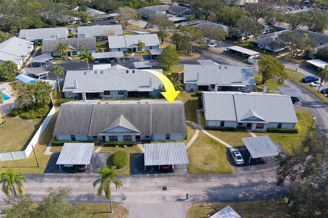 birds eye view of property featuring a residential view