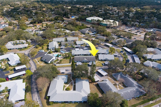 drone / aerial view featuring a residential view