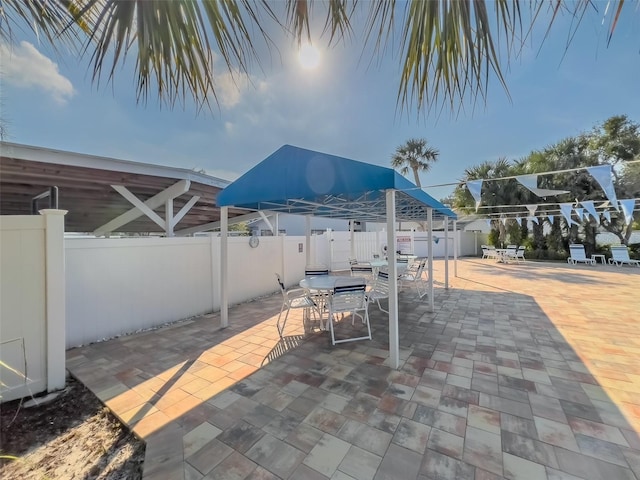 view of patio / terrace with a fenced backyard