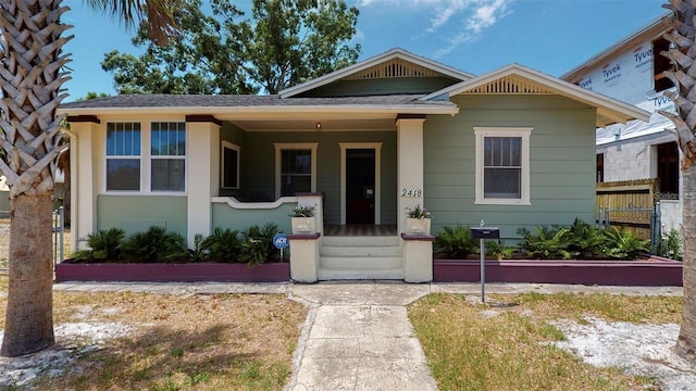 view of bungalow-style house