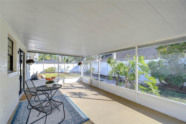 sunroom with a wealth of natural light