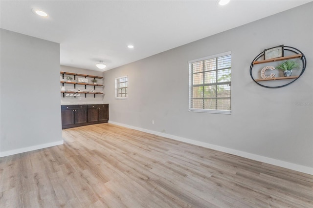 interior space featuring light wood-type flooring