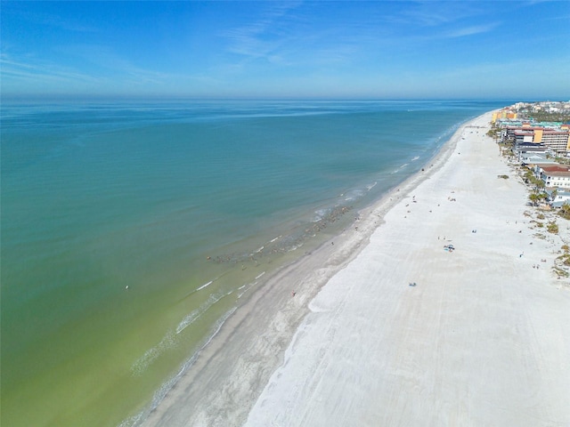 water view with a view of the beach