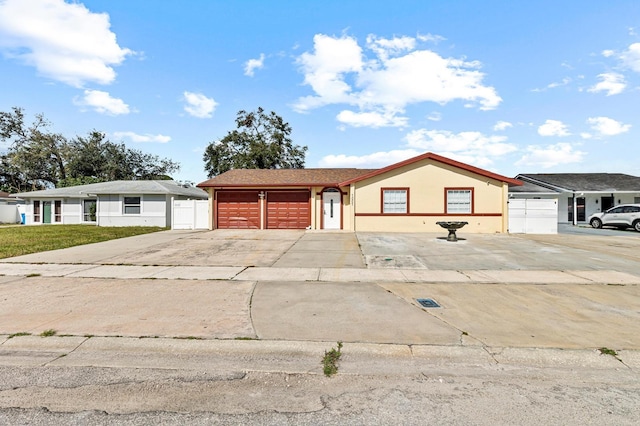 ranch-style house with a garage