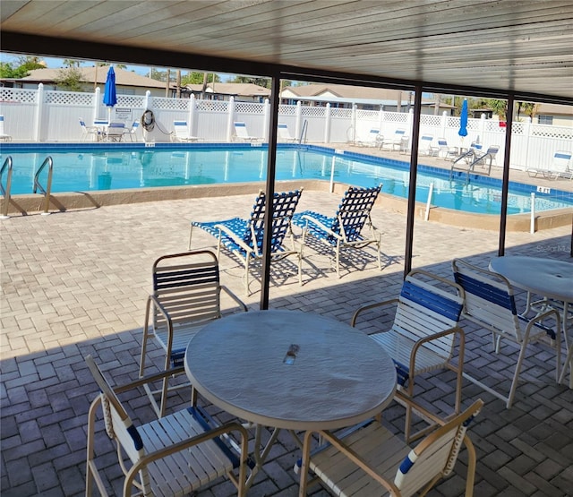 view of pool with a patio