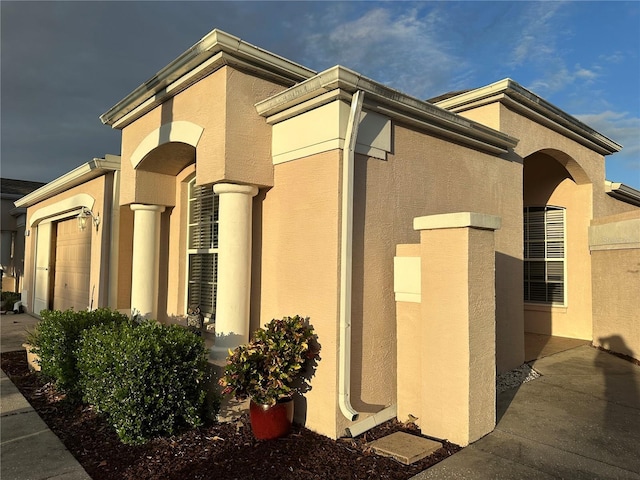 view of home's exterior featuring a garage