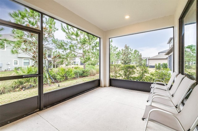 view of sunroom / solarium